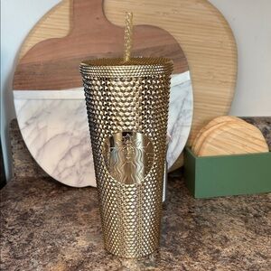 Starbucks Gold Textured Tumbler